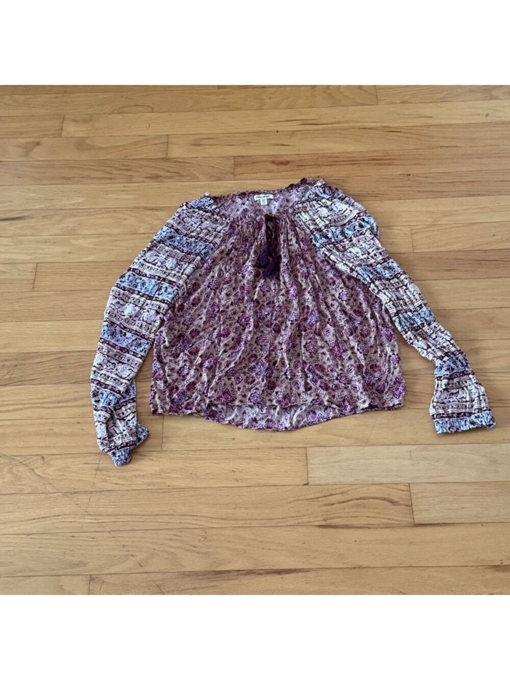 Billabong Top Blouse Womens Size Large Multicolor Pullover Casual Summer